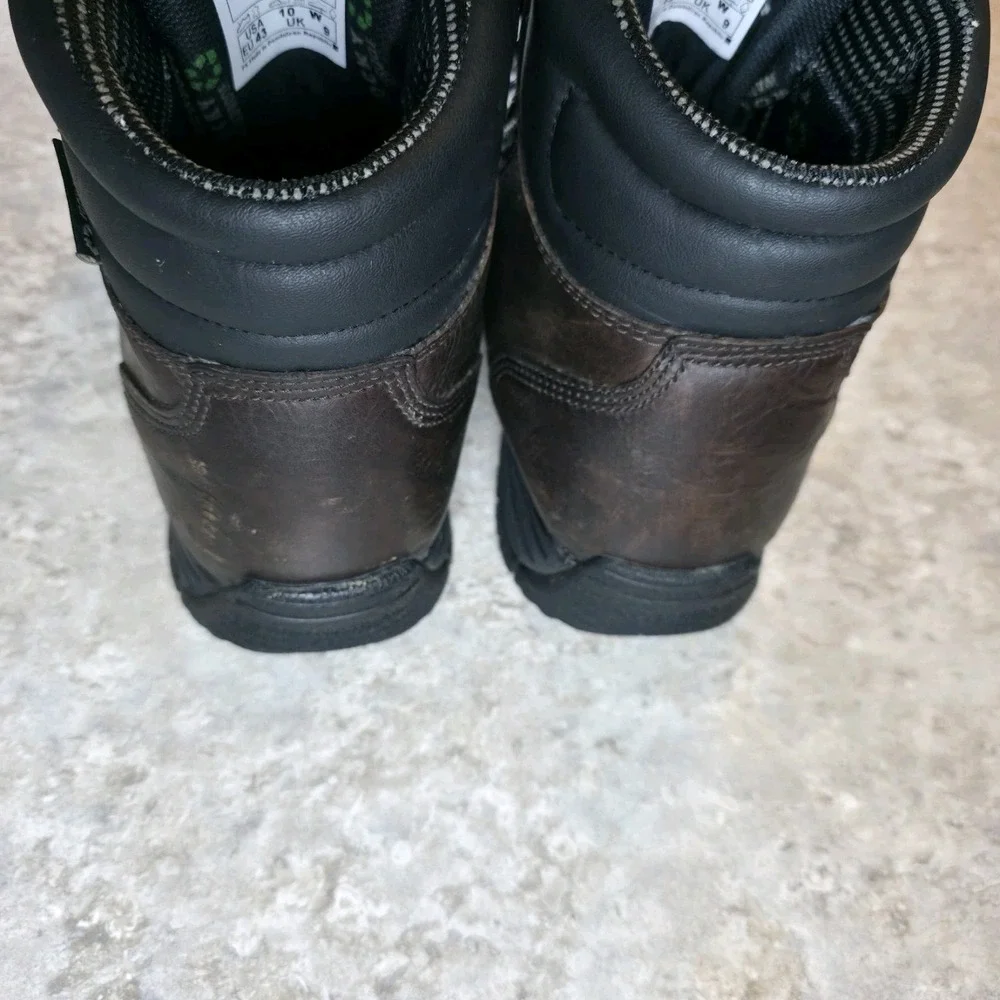 Rocky Mobilite Steel Toe Boots Dark Brown Mens SIze 10 WIDE Work Lace Up‎